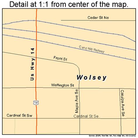 Wolsey South Dakota Street Map 4672540