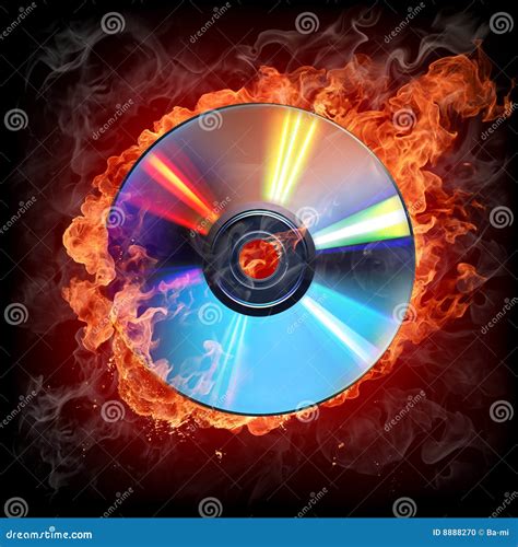 Burning CD stock illustration. Illustration of close, blazing - 8888270