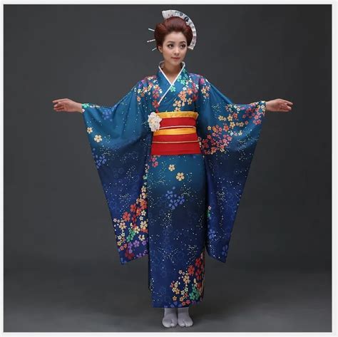 High Quality Japanese Women Kimono Yukata With Obi Sexy Women's Bar ...