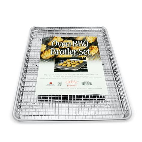 Crown Baking Sheet Oven Rack Set, 13x18 inch, Half Sheet Pan, Baking, Roasting, BBQ Sheet ...