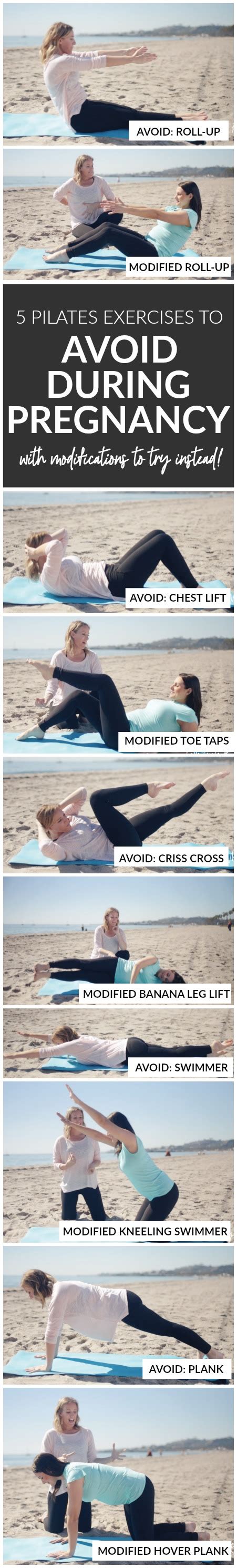 5 Pilates Exercises To Avoid During Pregnancy with Modifications - Whitney E. RD