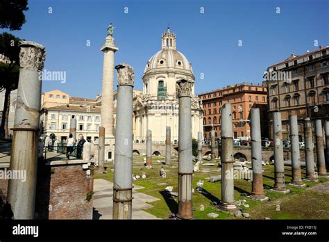 Italy, Rome, Trajan Forum, Basilica Ulpia Stock Photo - Alamy