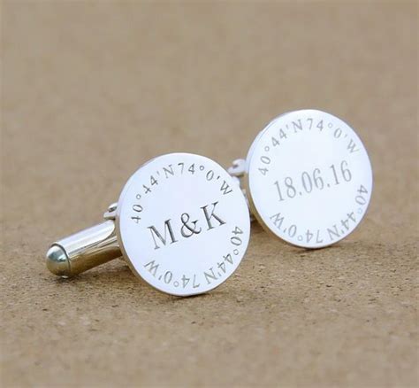 Groom Wedding Cufflinks,Initials And Date Cufflinks,Coordinate ...