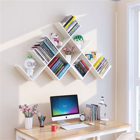 Fashion White Wall Mount Floating Bookshelves | Idee camera da letto ...