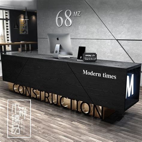 Modern concept industrial style reception counter for coffee shop ...