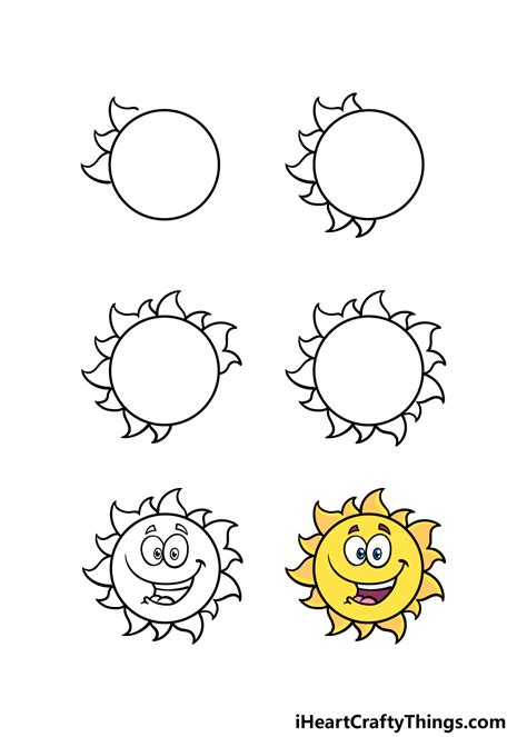 How To Draw A Cartoon Sun - Rowwhole3