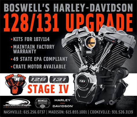 Harley-Davidson Announces 128/131 Stage IV Upgrade and 131 Crate Engine | Boswell's Harley ...