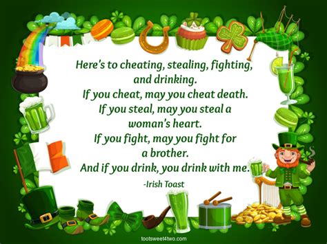 Eat, Drink, and Be Irish - 17 Irish Toasts for St. Patrick's Day - Toot ...