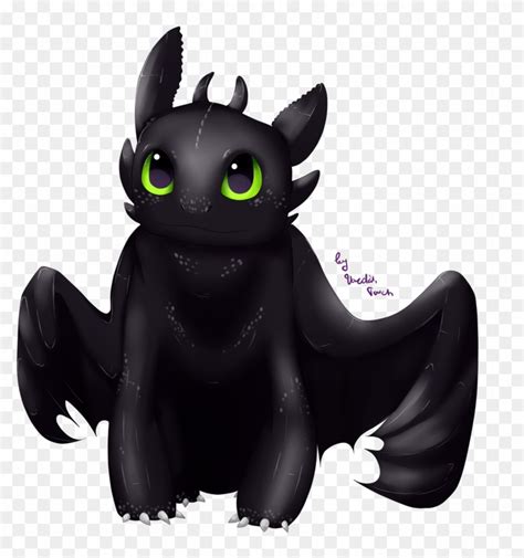 Toothless - Httyd - - By Vardastouch - - Cute Toothless Dragon - Free Transparent PNG Clipart ...