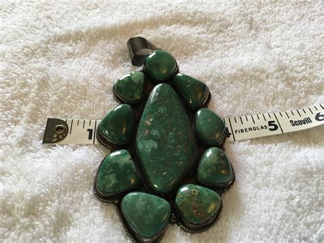 Massive 10 stone green turquoise pendant - Appraising & Evaluating - Turquoise People