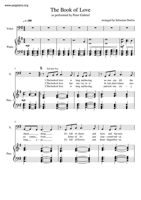 Peter Gabriel-The Book Of Love Sheet Music pdf, - Free Score Download ★