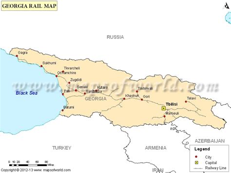 Georgian Railway Map | Railway Map of Georgia