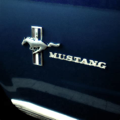 Car Badge Vintage Ford Mustang SQ Format Photograph by Thomas Woolworth ...