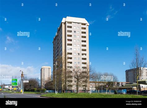 High rise block of flats on Ladywood Middleway in the Birmingham inner ...