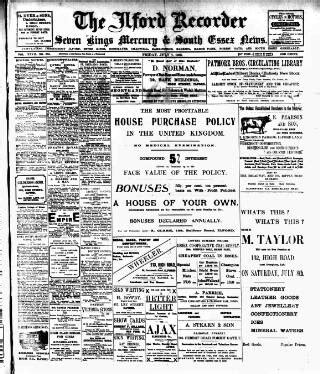 Ilford Recorder in British Newspaper Archive