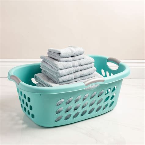 Sterilite Bushel Ultra Plastic Laundry Basket Hip 1.25 bushel (Aqua ...