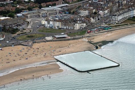 Aerial image of Margate tidal pool | Tidal pool, Margate, Aerial images