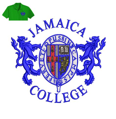 Jamaica College Embroidery logo | Embroidery Logo Near me | Em