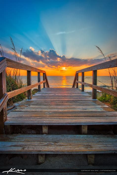 Stairway to Heaven Sunrise at Beach | HDR Photography by Captain Kimo