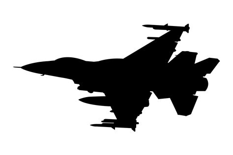 Fighter Jet Silhouette Graphic by Illustrately · Creative Fabrica