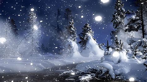 1080P Free download | Snowy river at night . [] : HD wallpaper | Pxfuel