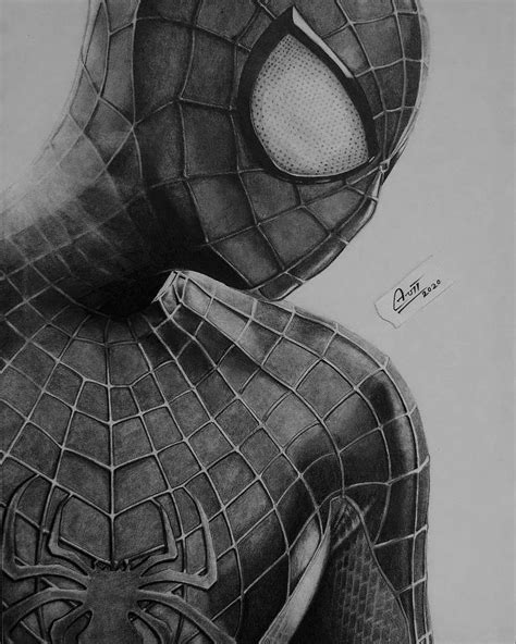 Spider Man Pencil Drawing