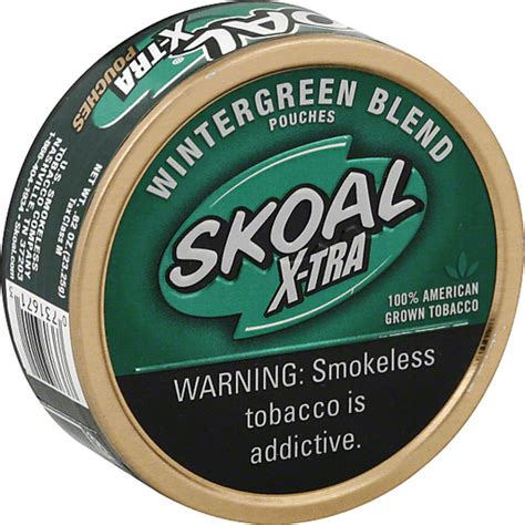 Skoal Smokeless Tobacco, X-tra Wintergreen, Flavorflow Pouches ...