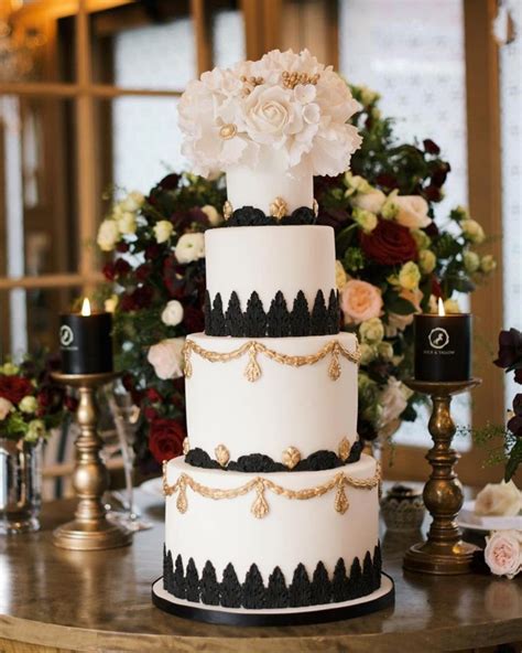 Black And White Wedding Cakes: 30 Cake Ideas | Weddding Forward