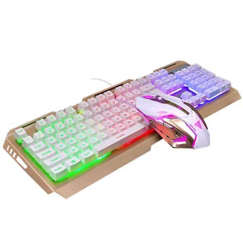 mice-keyboards-V1 USB Wired Backlit Mechanical Gaming Keyboard Adajustable Mouse(White) | Pc ...