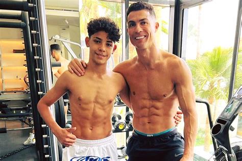 Cristiano Ronaldo and Son Cristiano Jr. Flash Their Abs in Shirtless Photo