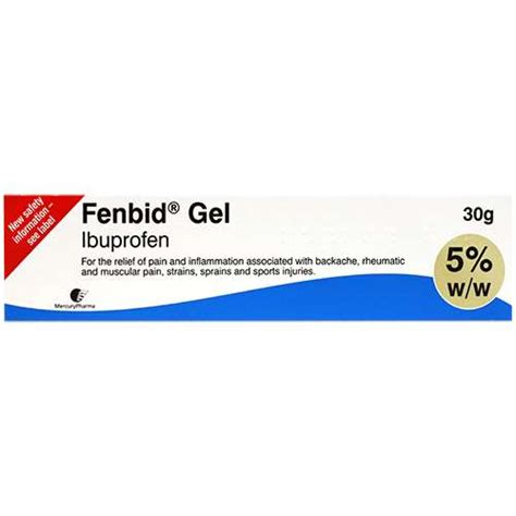 Fenbid Ibuprofen Gel 5% w/w 30g - ExpressChemist.co.uk - Buy Online