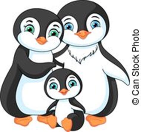 Penguin family clipart - Clipground