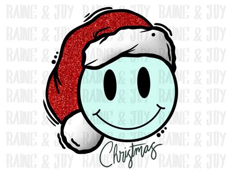 Christmas Png Santa Hat Png Smiley Face Png Christmas - Etsy