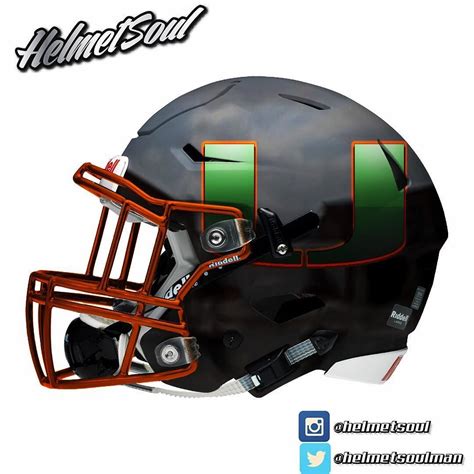 Miami Hurricanes Riddell SpeedFlex concept football helmet | Awesome ...