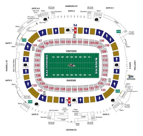 baltimore ravens seating chart | Baltimore ravens, Season ticket, Nfl ...