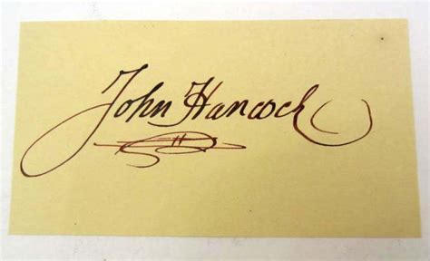 JOHN HANCOCK SIGNATURE ON PAPER : Lot 83