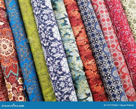 Colorful Bolts of Fabric stock photo. Image of lines - 157772566