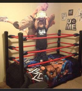 WWE Wrestling Bed DIY under $100! | Wwe bedroom, Wrestling ring bed ...