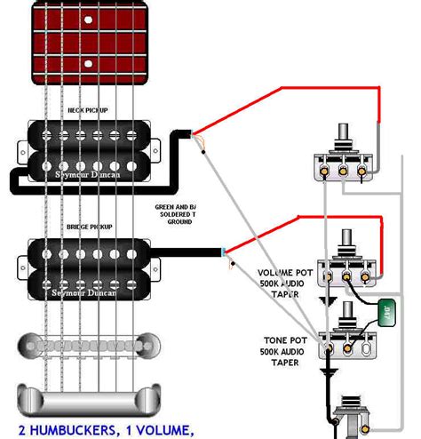 Electric Guitar Wiring Diagram Two Pickup - Collection - Faceitsalon.com
