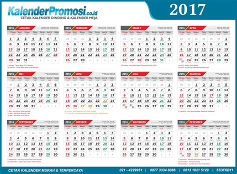 Download Template Kalender Indonesia Lengkap Dengan Hari Libur 2017 ...