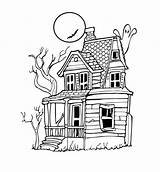Free Printable Haunted House Coloring Pages For Kids sketch template