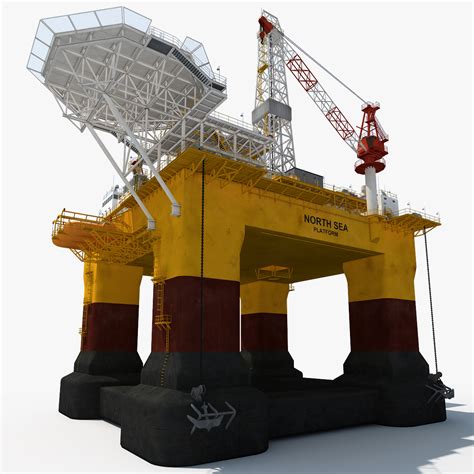 3d oil rig platform