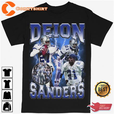 Deion Sanders Dallas Cowboys Football Tee - Corkyshirt