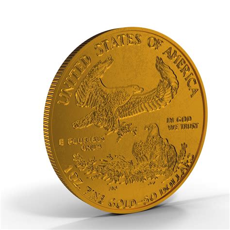 Gold_Eagle_50_Dollars 3D Model $15 - .fbx .max .obj - Free3D