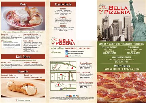 Bella Pizzeria menu in Carmel, Indiana, USA