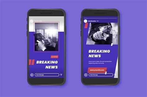 Breaking News Instagram Stories - Design Template Place