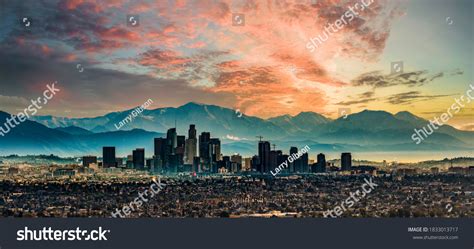 Los Angeles Skyline Beautiful Sunset Stock Photo 1833013717 | Shutterstock