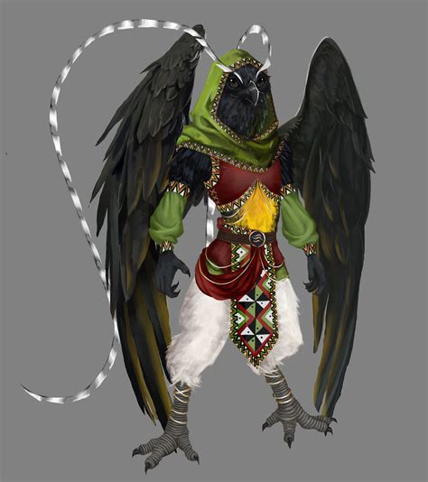 Cuar - Aarakocra Cleric, Sarah Hall | Dnd art, Character art, Fantasy characters