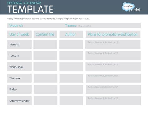 A Quick How-to: Easy Editorial Calendars [Template] | Salesforce Pardot ...