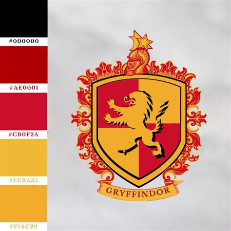 Harry Potter Hogwarts House Colors: Color Palettes and Hex Codes